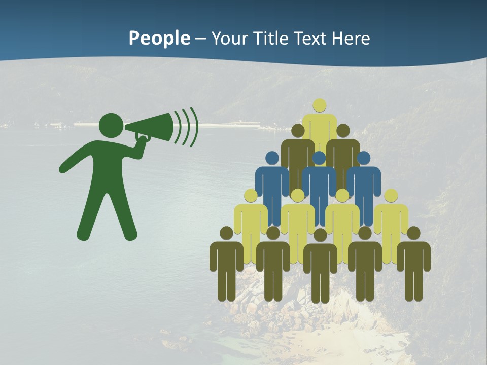 An Aerial View Of A Beach With A Mountain In The Background PowerPoint Template