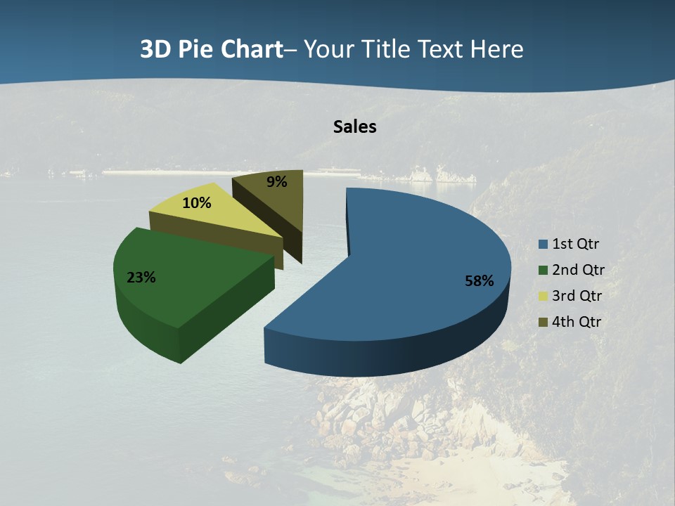 An Aerial View Of A Beach With A Mountain In The Background PowerPoint Template