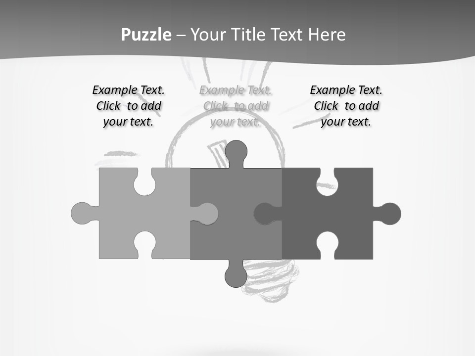 A Light Bulb With A Gray Background PowerPoint Template