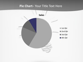A Light Bulb With A Gray Background PowerPoint Template