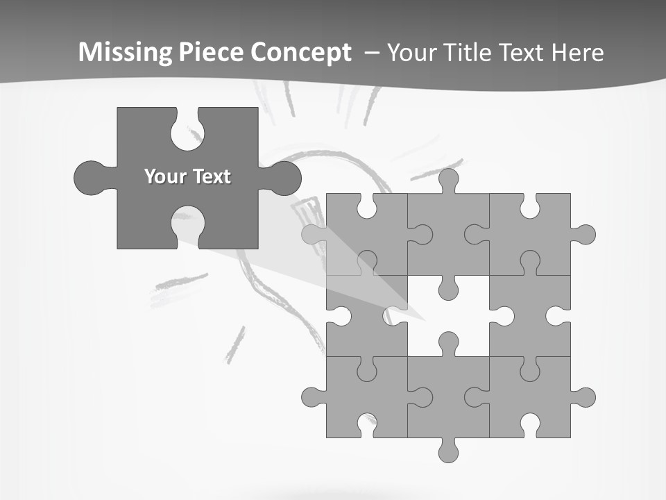 A Light Bulb With A Gray Background PowerPoint Template