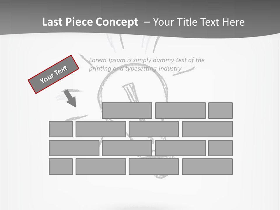 A Light Bulb With A Gray Background PowerPoint Template