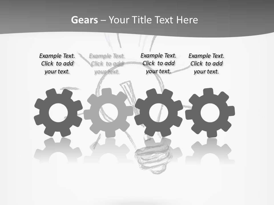 A Light Bulb With A Gray Background PowerPoint Template