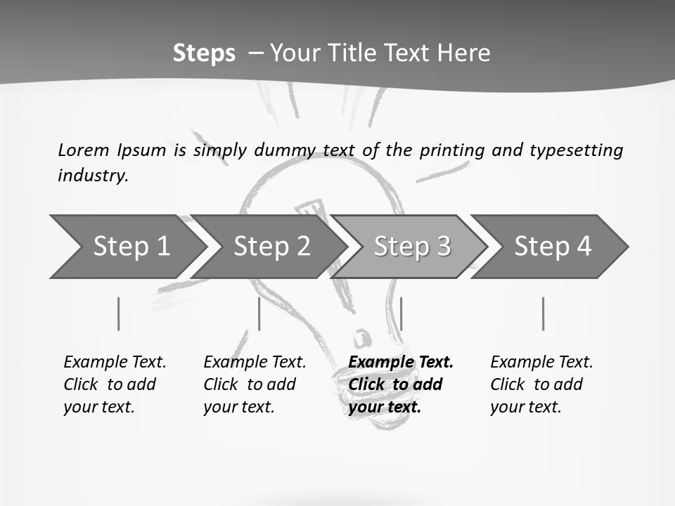 A Light Bulb With A Gray Background PowerPoint Template