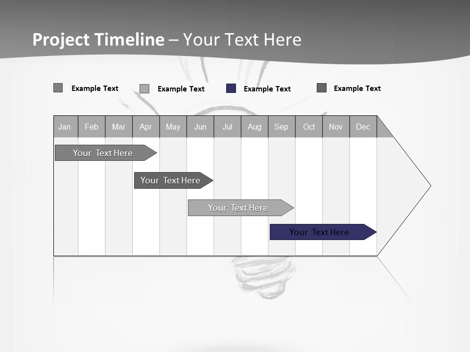 A Light Bulb With A Gray Background PowerPoint Template