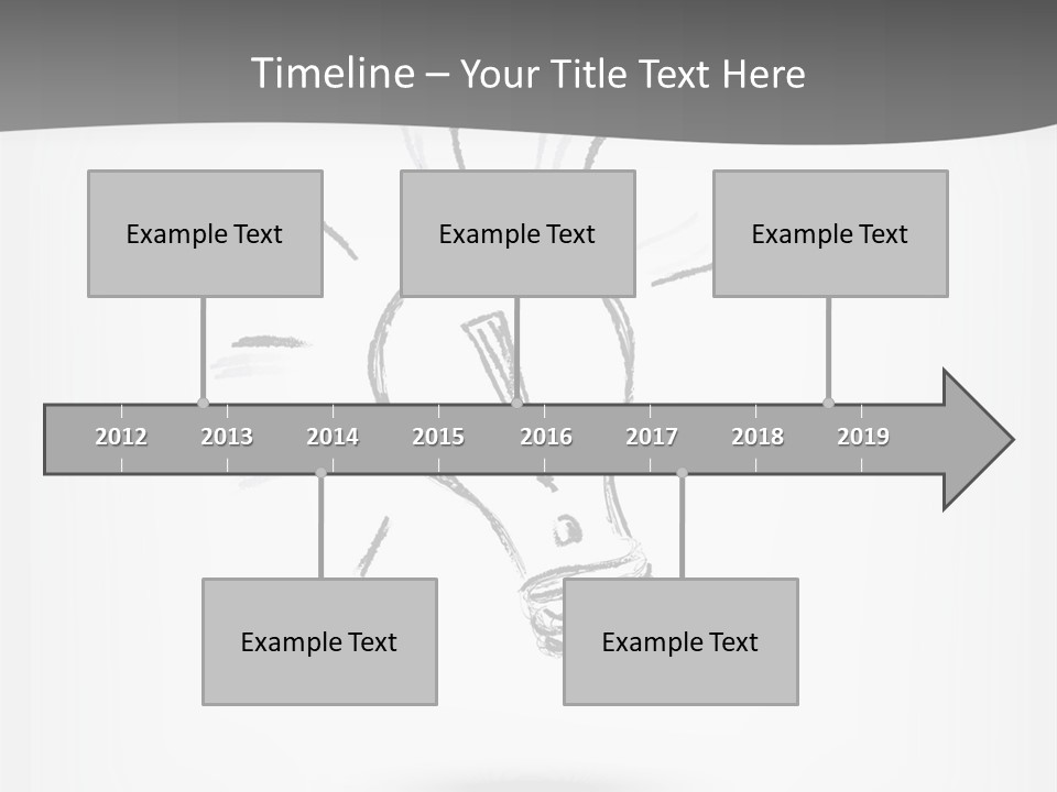 A Light Bulb With A Gray Background PowerPoint Template