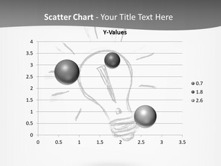 A Light Bulb With A Gray Background PowerPoint Template