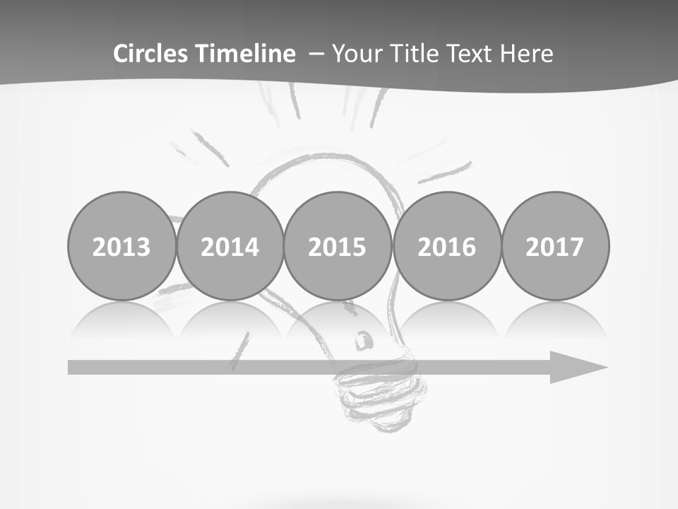 A Light Bulb With A Gray Background PowerPoint Template