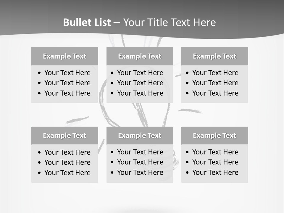 A Light Bulb With A Gray Background PowerPoint Template