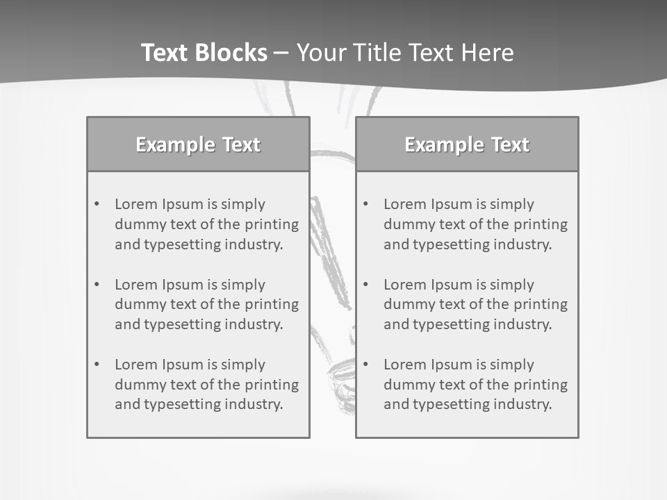 A Light Bulb With A Gray Background PowerPoint Template