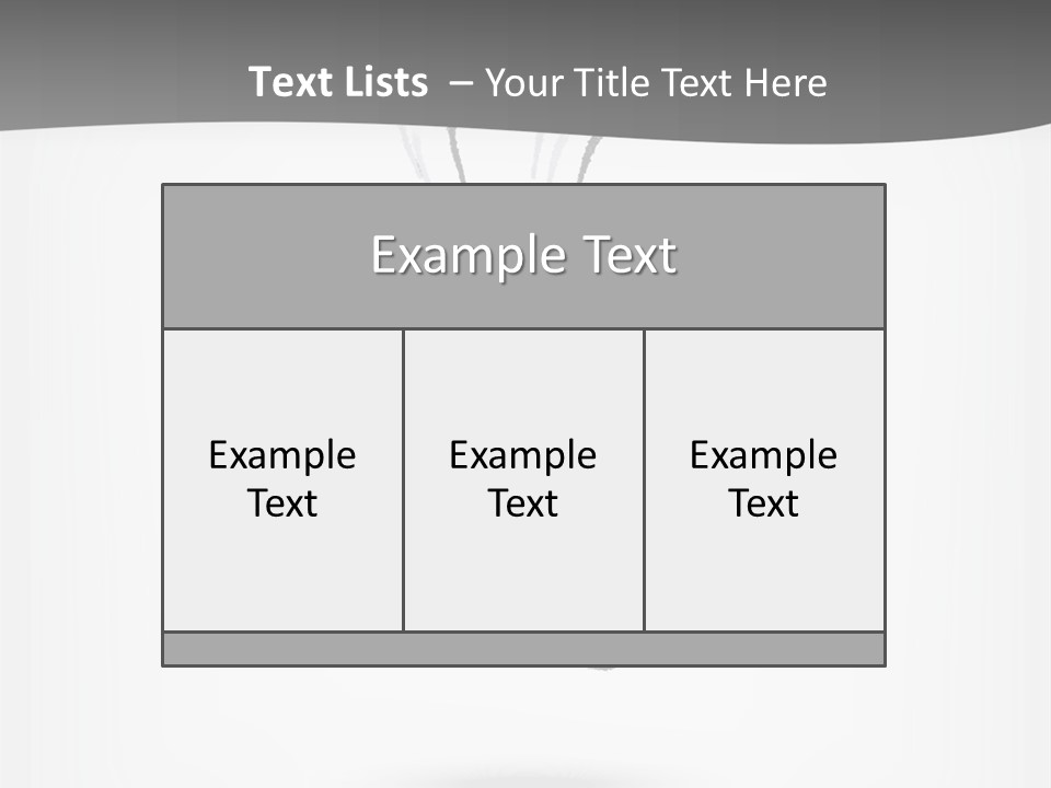 A Light Bulb With A Gray Background PowerPoint Template