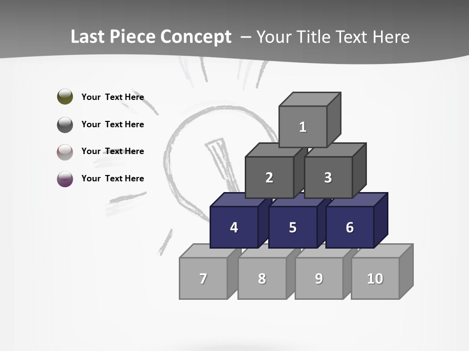 A Light Bulb With A Gray Background PowerPoint Template