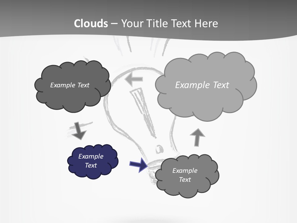A Light Bulb With A Gray Background PowerPoint Template