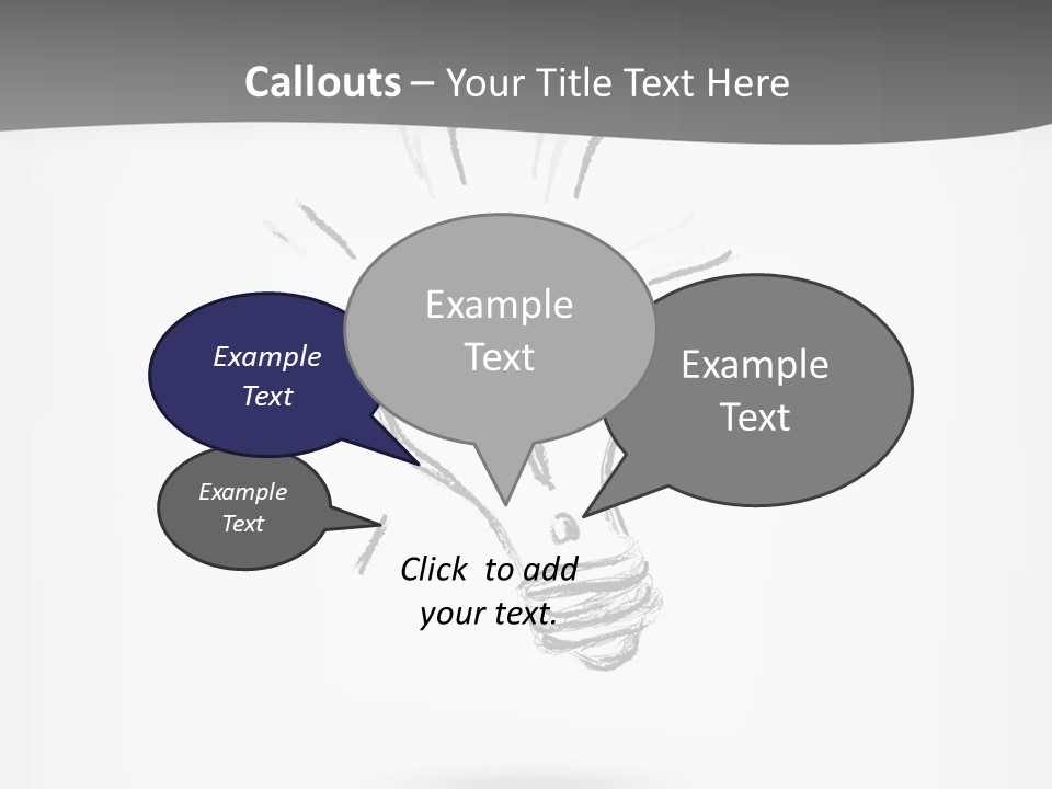 A Light Bulb With A Gray Background PowerPoint Template
