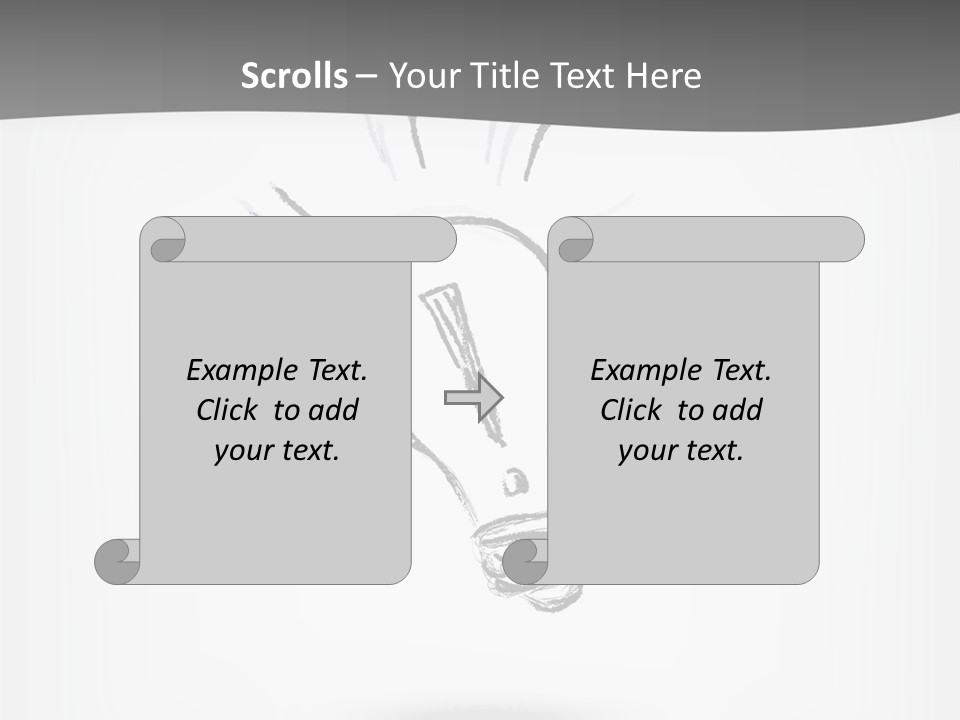 A Light Bulb With A Gray Background PowerPoint Template