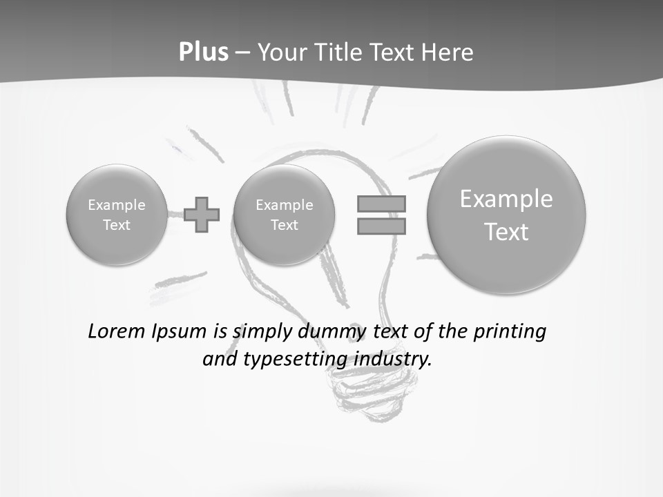 A Light Bulb With A Gray Background PowerPoint Template