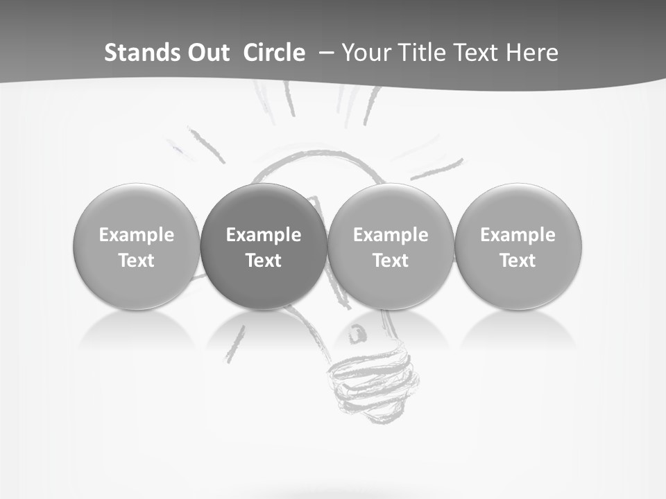 A Light Bulb With A Gray Background PowerPoint Template