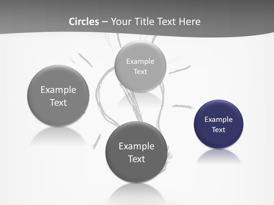 A Light Bulb With A Gray Background PowerPoint Template