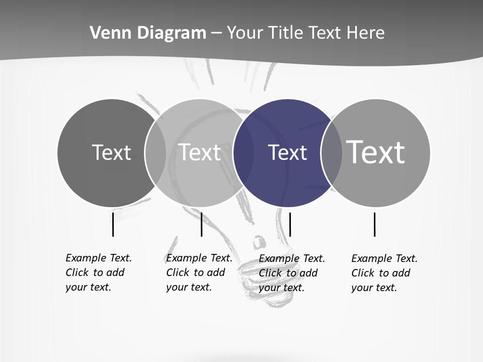 A Light Bulb With A Gray Background PowerPoint Template