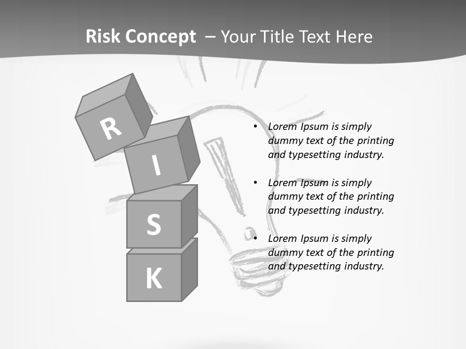 A Light Bulb With A Gray Background PowerPoint Template
