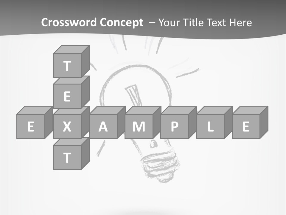 A Light Bulb With A Gray Background PowerPoint Template