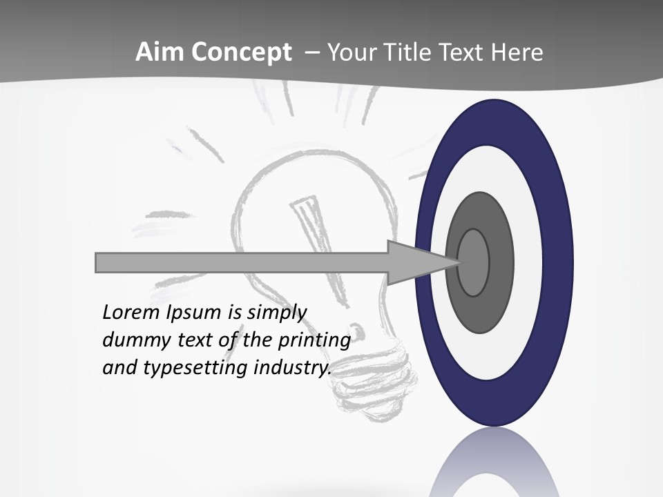 A Light Bulb With A Gray Background PowerPoint Template