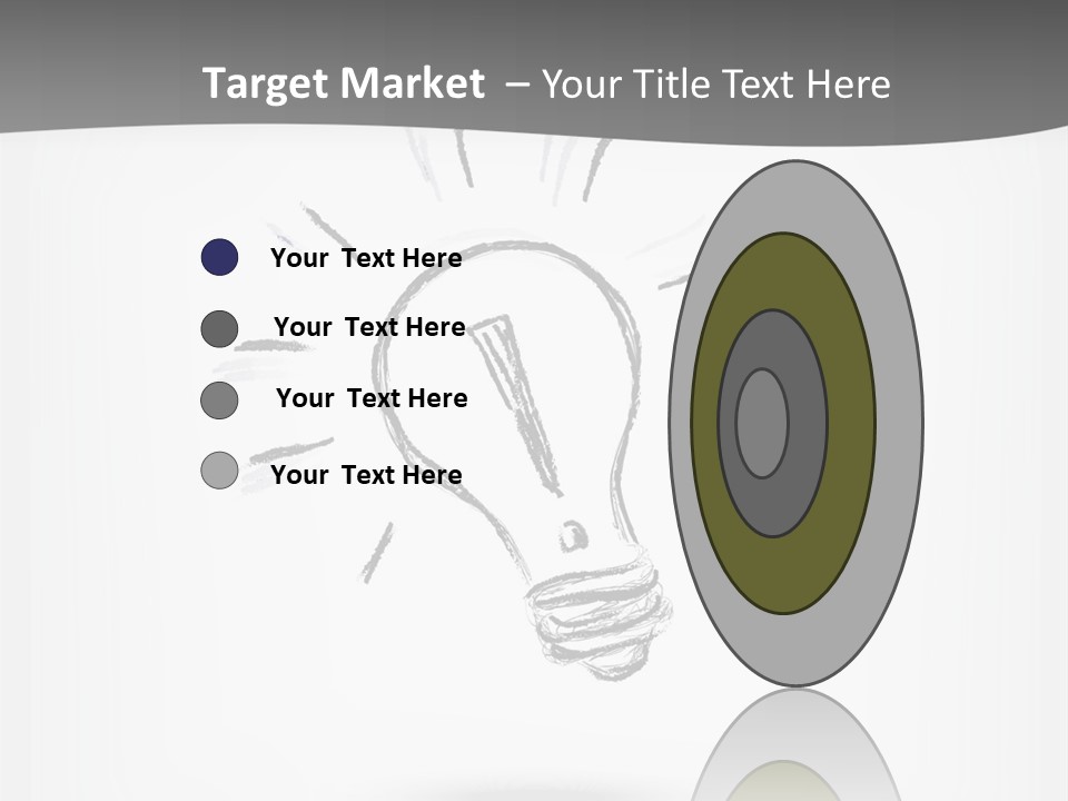 A Light Bulb With A Gray Background PowerPoint Template