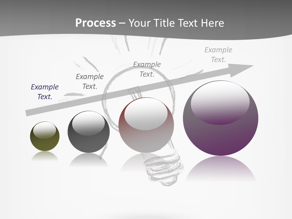 A Light Bulb With A Gray Background PowerPoint Template