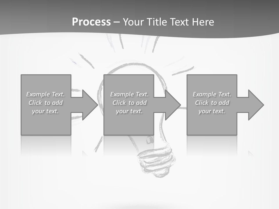 A Light Bulb With A Gray Background PowerPoint Template