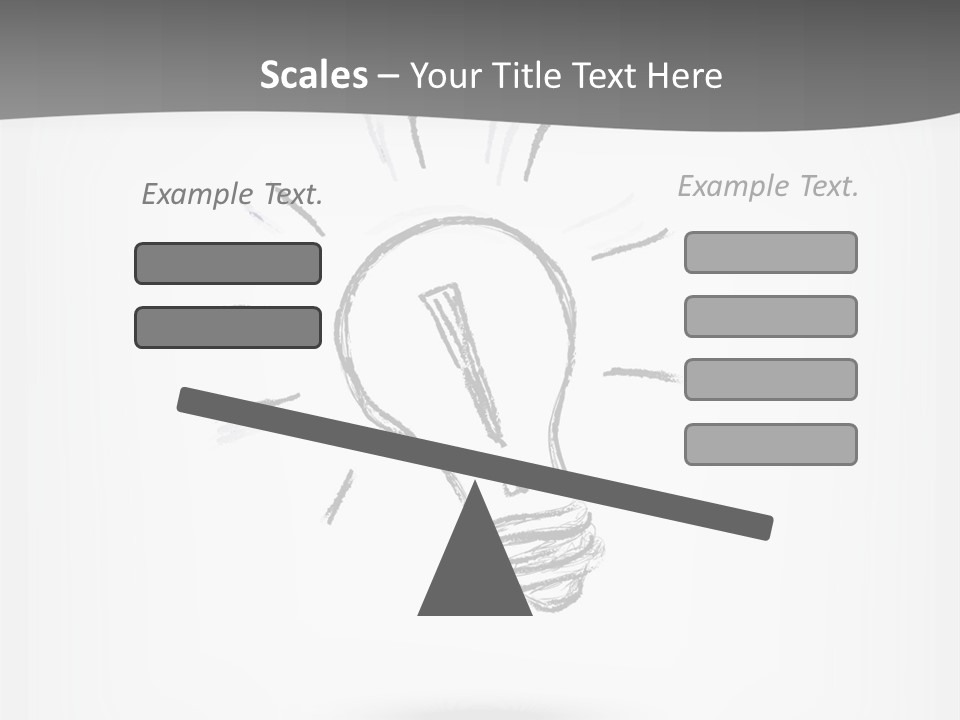 A Light Bulb With A Gray Background PowerPoint Template