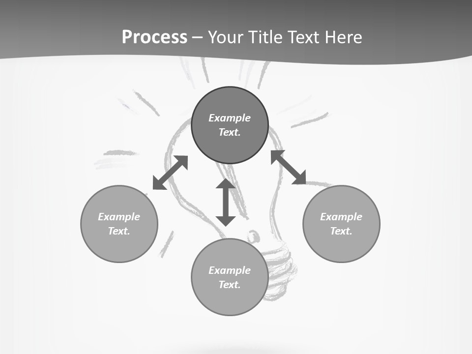 A Light Bulb With A Gray Background PowerPoint Template