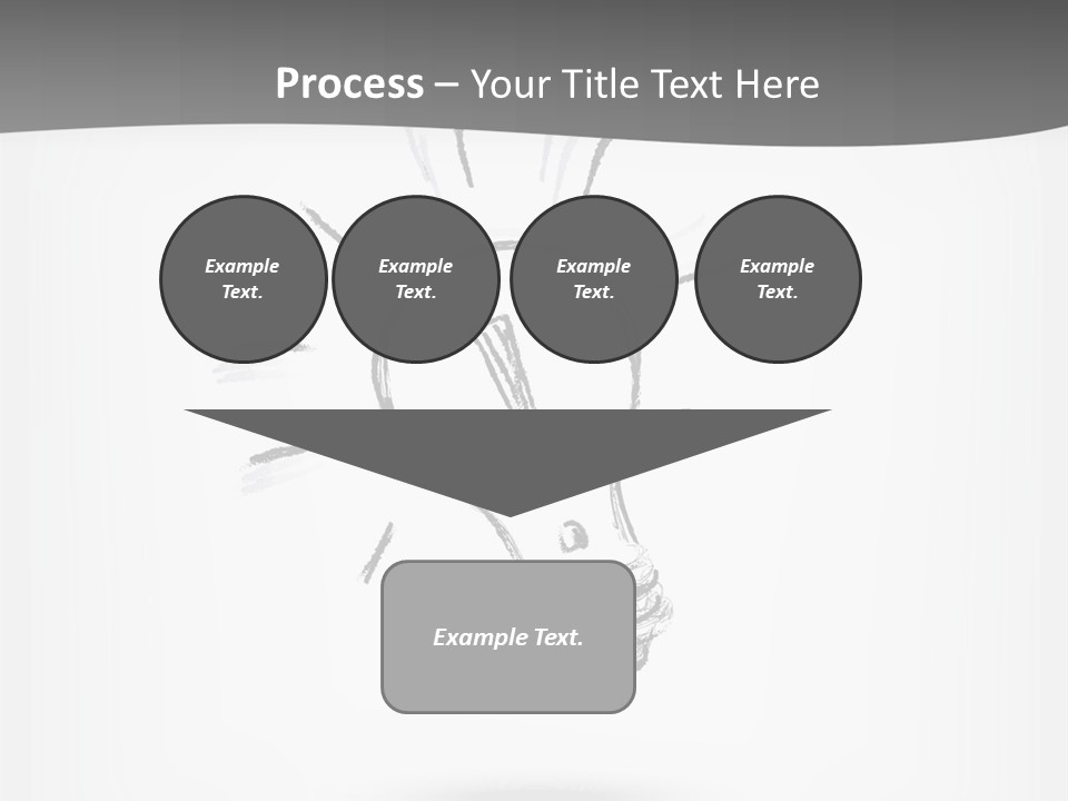 A Light Bulb With A Gray Background PowerPoint Template