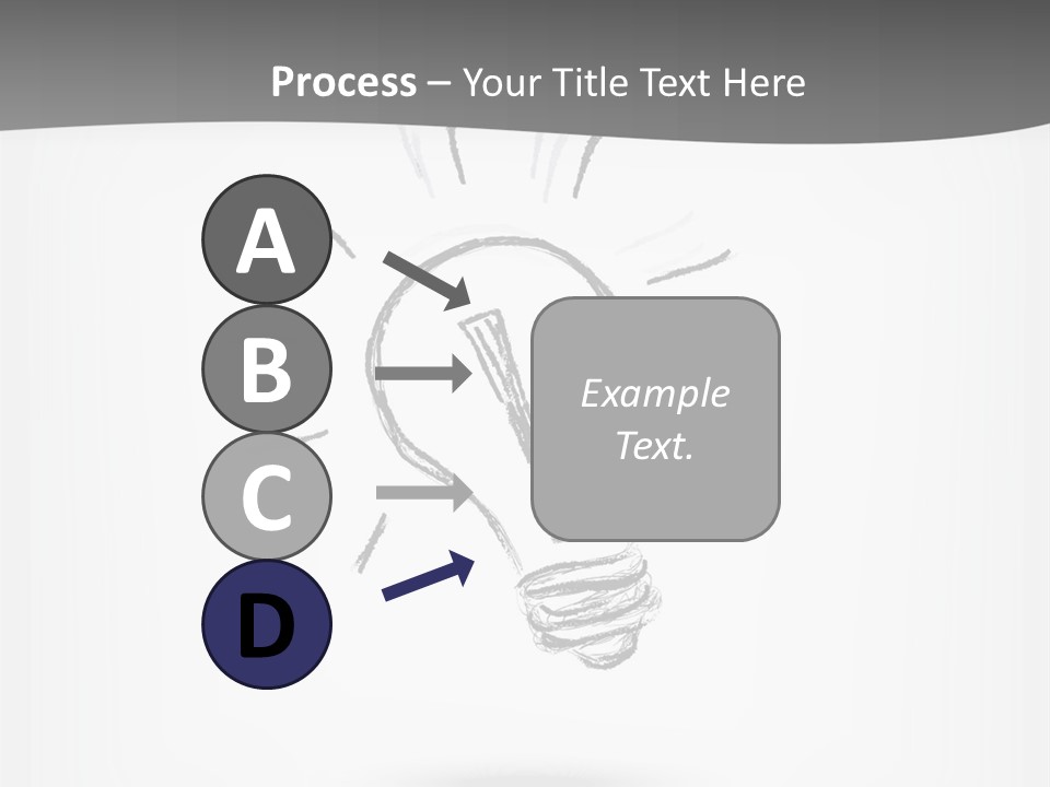 A Light Bulb With A Gray Background PowerPoint Template