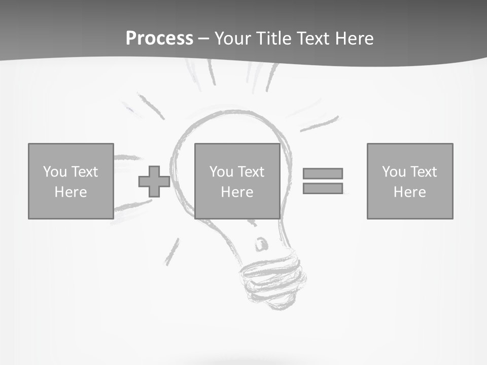 A Light Bulb With A Gray Background PowerPoint Template