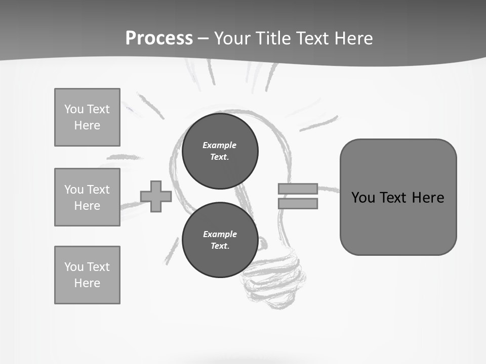 A Light Bulb With A Gray Background PowerPoint Template