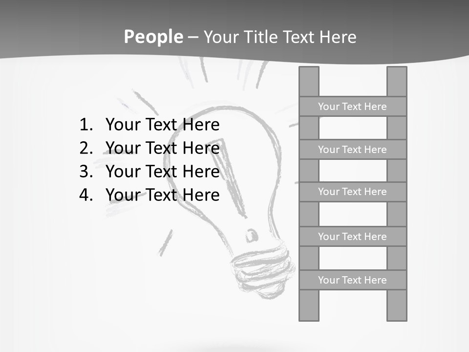 A Light Bulb With A Gray Background PowerPoint Template