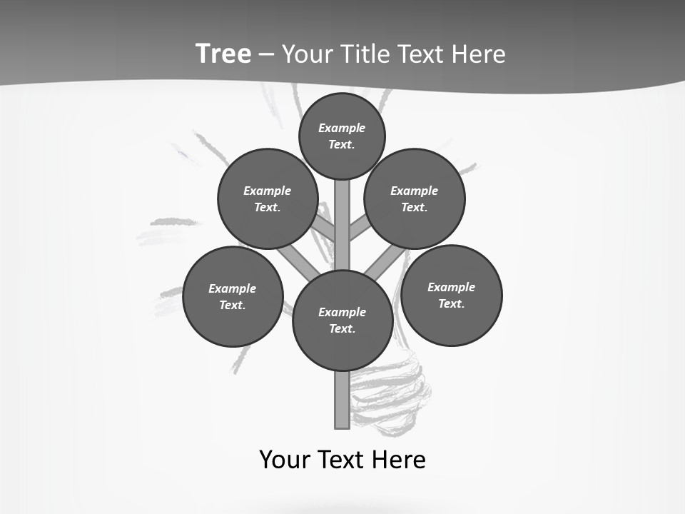 A Light Bulb With A Gray Background PowerPoint Template