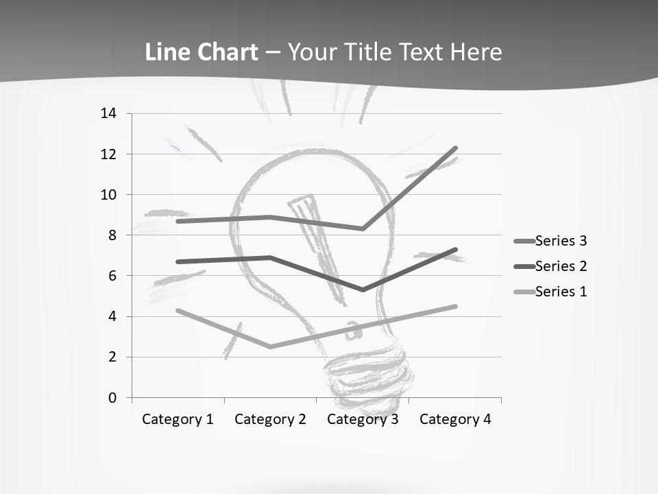 A Light Bulb With A Gray Background PowerPoint Template
