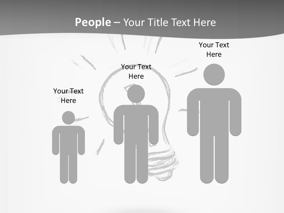 A Light Bulb With A Gray Background PowerPoint Template