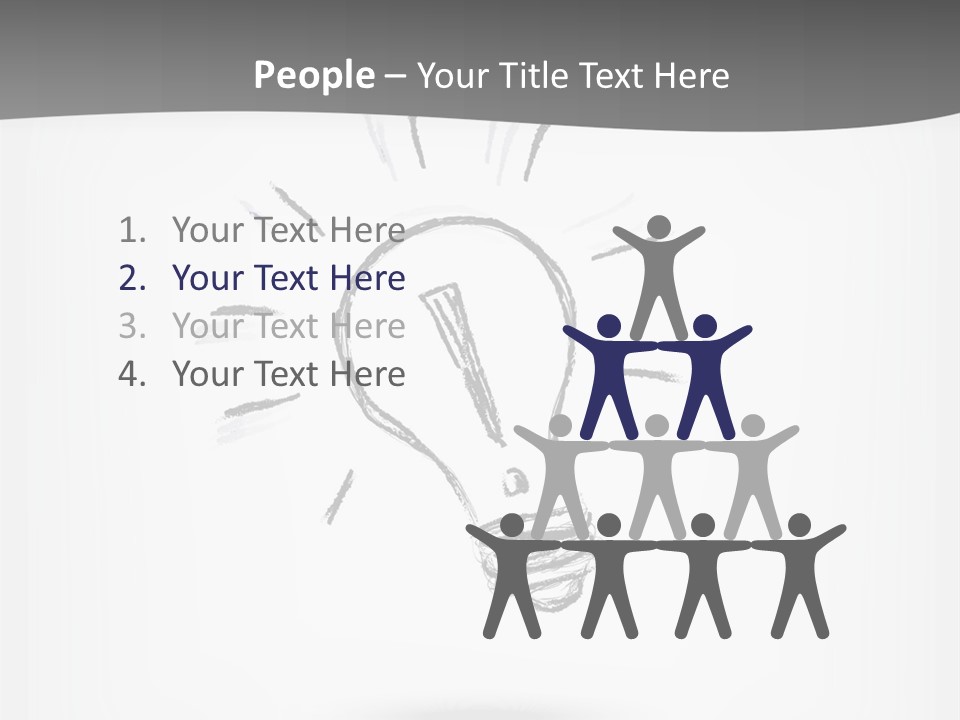 A Light Bulb With A Gray Background PowerPoint Template