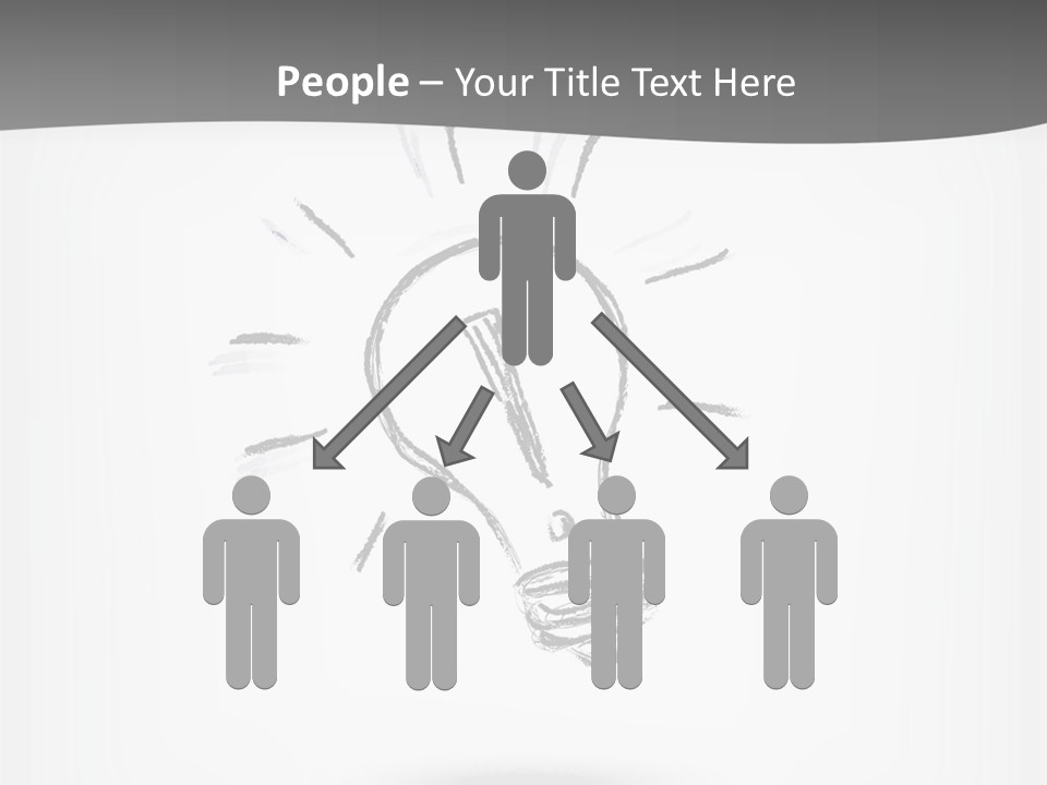 A Light Bulb With A Gray Background PowerPoint Template