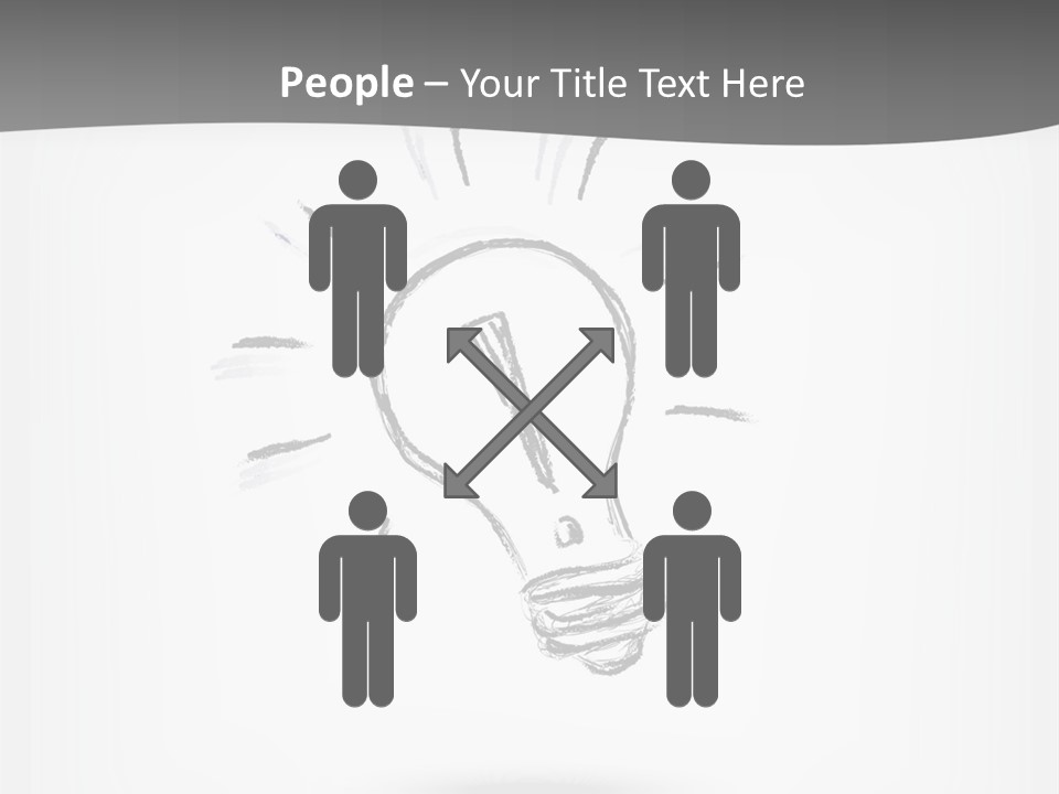A Light Bulb With A Gray Background PowerPoint Template