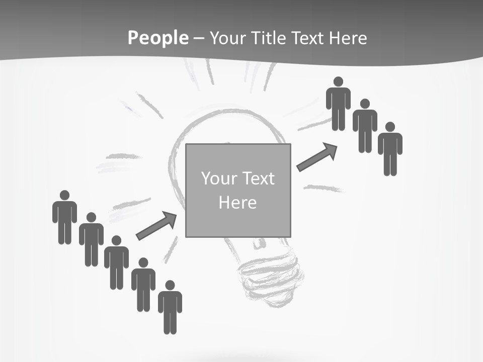 A Light Bulb With A Gray Background PowerPoint Template