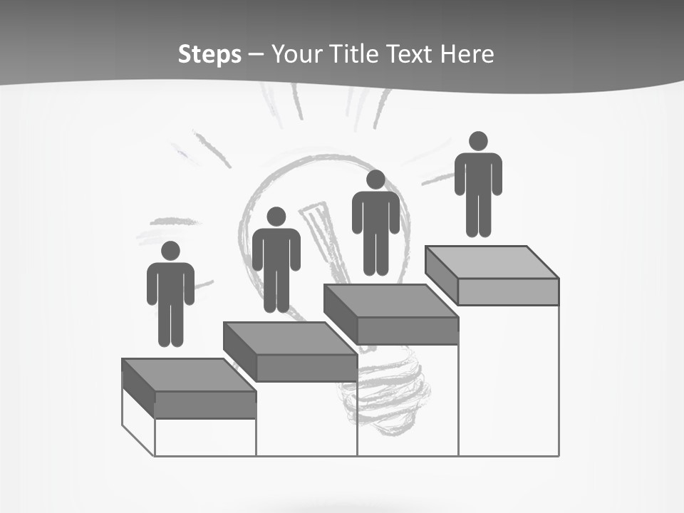 A Light Bulb With A Gray Background PowerPoint Template