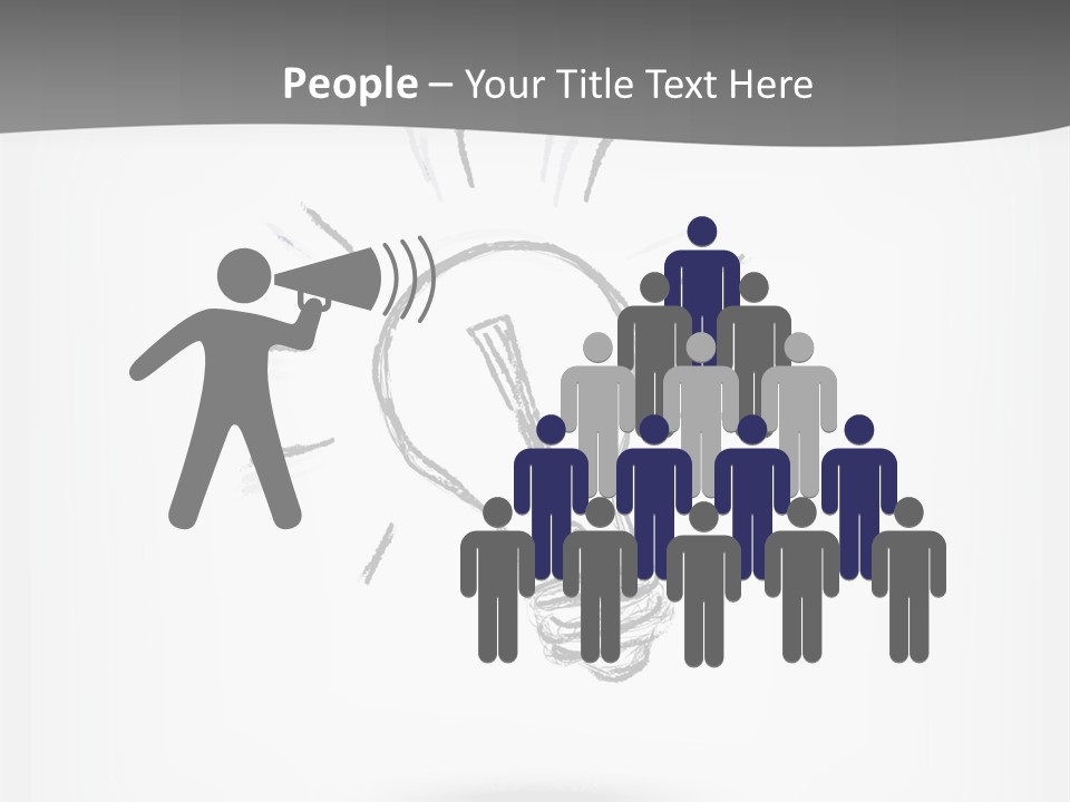 A Light Bulb With A Gray Background PowerPoint Template
