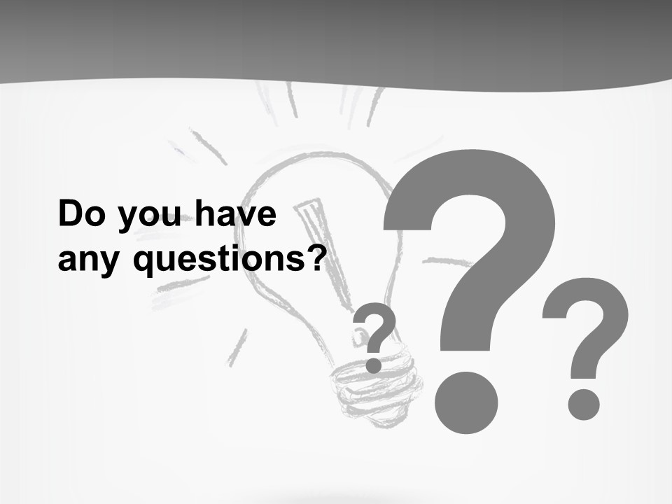 A Light Bulb With A Gray Background PowerPoint Template