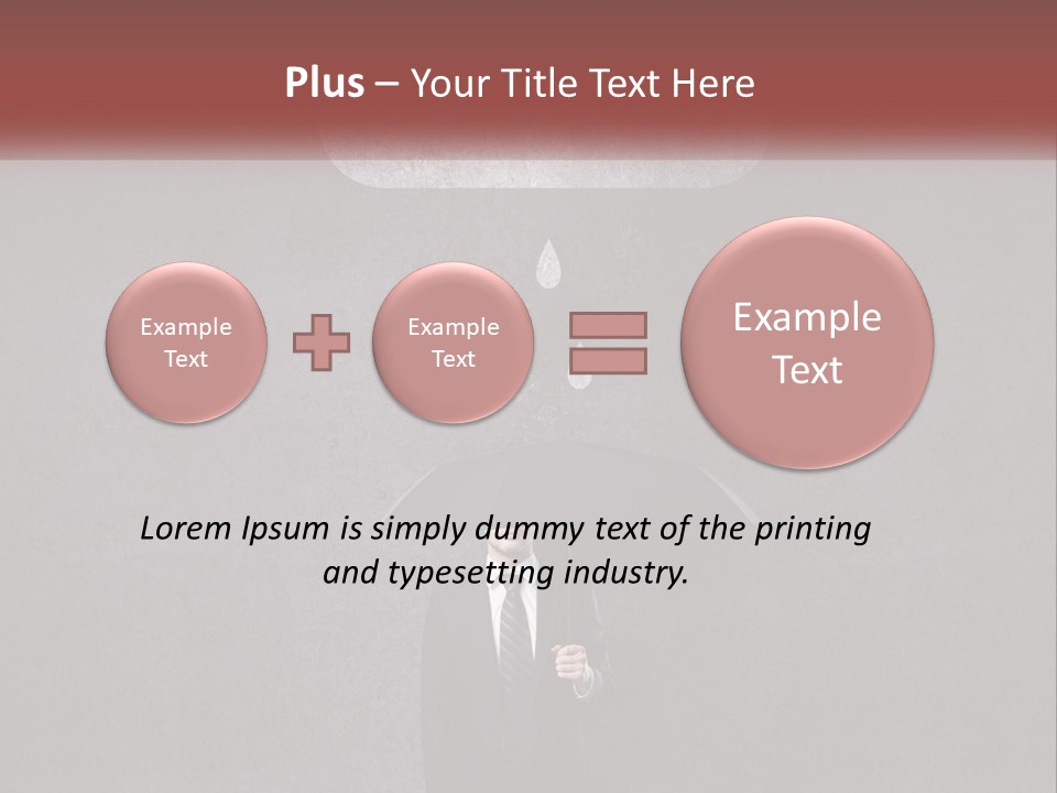 A Man In A Suit Holding A Black Umbrella PowerPoint Template