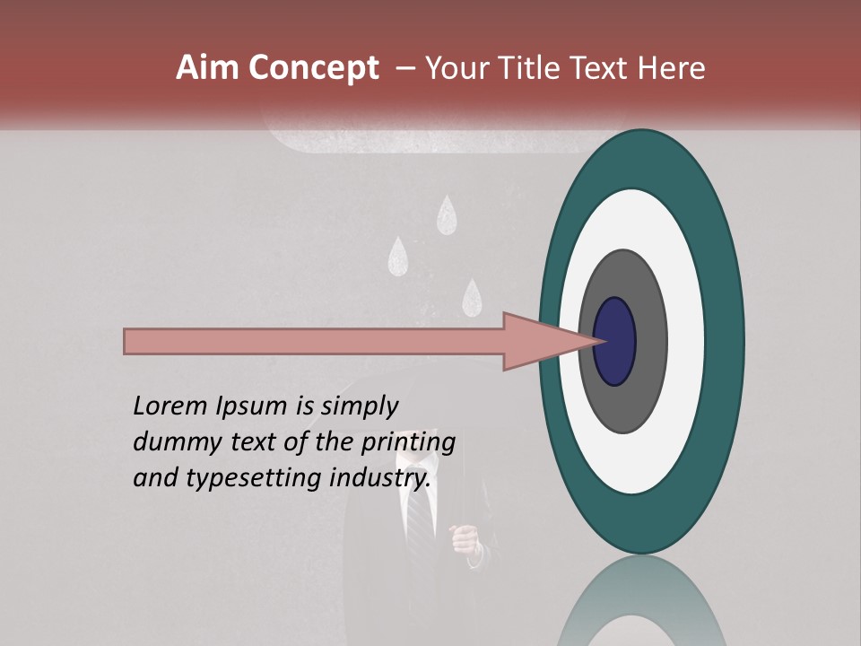 A Man In A Suit Holding A Black Umbrella PowerPoint Template