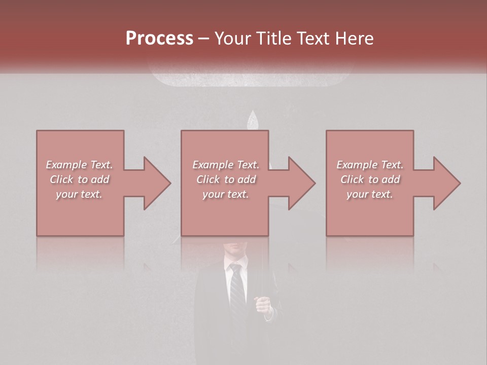 A Man In A Suit Holding A Black Umbrella PowerPoint Template