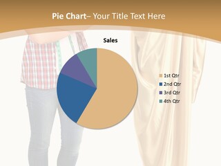 A Woman Standing Next To A Dress On A Mannequin PowerPoint Template